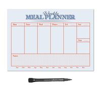 Magnetic A4 Weekly Meal Planner and Shopping List for Fridge, Whiteboard or Office with Dry Erase Diner Design - Get Organised and Reduce Stress