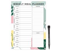 Magflex A4 Jungle Leaves Weekly Meal Planner Fridge Magnet - Flexible Magnetic Sheet