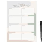 Magnetic A4 Weekly Meal Planner and Shopping List for Fridge, Whiteboard or Office with Dry Erase Pastels Design - Get Organised and Reduce Stress
