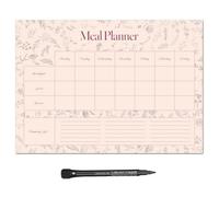Magflex A4 Wild Flowers Weekly Meal Planner Fridge Magnet - Flexible Magnetic Sheet