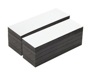 MagFlex® Lite 120mm Long x 40mm Wide Flexible Magnetic Labels - Gloss White Dry Wipe Surface (100 Sheets)