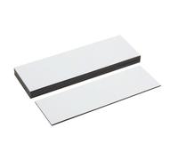 MagFlex® Lite Flexible Gloss White Dry Wipe Surface Magnetic Labels for Creating Scrumboards, Removable and Changeable Labels - 120mm Long x 40mm Wide - Pack of 10