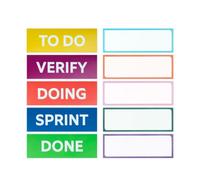 Magflex Lite Magnetic Kanban Board Header & Task Cards For Whiteboard, Noticeboard, Fridge, Or Wall