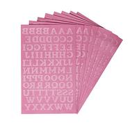 Magfok Iron-on Flock Letters Transfer 3/4-Inch, 8 Sheet (Pink)