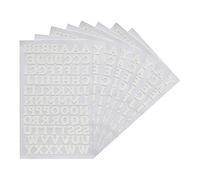 Magfok - Iron-on Letter Patches White 3/4" Transfer 4 Sheets