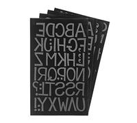 Magfok Iron on Letter Transfers Flocked Uppercase and Lowercase 1.4 Inch, 4 Sheet (Black)
