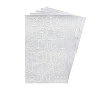 Magfok Iron on Transfer Letters 1.5 Inch Flock Uppercase & Lowercase for Fabric, 5 Sheet (White)