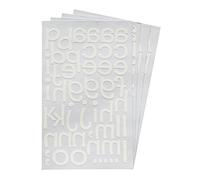 Magfok Iron on White Letters Transfer 1.4 Inch Flock Uppercase & Lowercase 4 Sheet (White)