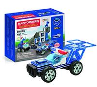 Magformers 50-In-1 Amazing Police Themed Magnetic Construction Toy. Authentic STEM Toy and Play Set with Magnetic Pieces and Roleplay Characters