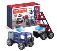 Magformers Amazing Police And Rescue Magnetic Building Blocks Tile Toy. Makes Ca