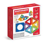 Magformers Basic Plus 14 Magnetic Construction Toy. Contains 14 Geometric Pieces. STEM Toy and Educational Toy.