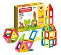 Magformers My First 30-piece Magnetic Construction Set In Bright Solid Colours. Helps With Maths Learning And Makes Fun 3D Models, Multicolor, 24 x 6 x 28