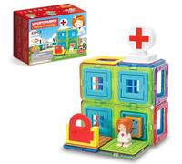 Magformers Town Hospital Magnetic Building Blocks With Nurse Character. STEM and Roleplay Toy.