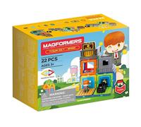 Magformers Town Set Shops Magnetic Construction Kit 22 Pieces - Bank