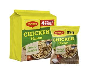 Maggi 3 Minute Noodles Chicken Flavour Multipack 4 x 59.2g
