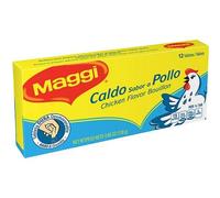 Maggi Chicken Bouillon (Caldo Sabor a Pollo) 12ct Pack - 2 Packs