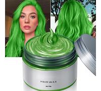 Maggidea Temporary Hair Wax Colour, Hair Spray Temporary, Green Hair Wax Hair Style Dye Mud, Green hair dye, Natural Ingredients Washable Hair Styling Cream Women Coloring Wax 120g /4.23 Oz (Green)