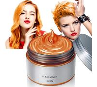 Maggidea Temporary Hair Wax Colour, Hair Spray Temporary, Orange Hair Wax Hair Style Dye Mud, Hair Styling Cream for Men Women Coloring Wax 120g /4.23 Oz (Orange), Pack Of 1
