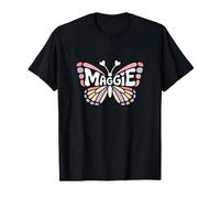 Maggie Butterfly - Personalized Cute Name Word Art T-Shirt