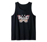 Maggie Butterfly - Personalized Cute Name Word Art Tank Top