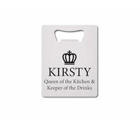 Maggie-mais Personalised Best Mum Ever Bottle Opener Brushed Metal 70 x 50mm Custom EST Year Gift for Mum