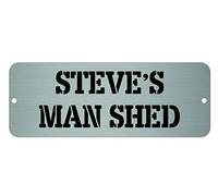 Maggie-mais Personalised Horse Sign, 20 x 7.5 cm, Brushed Aluminium