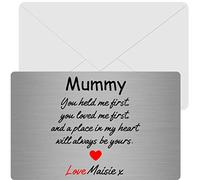 Maggie-mais Personalised Sentimental Metal Wallet Card Mummy You held me first, you loved me first, and a place in my heart will always be yours.