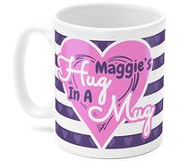 Maggie Mug, Cup, Maggie's Hug in A Mug, (Pink and Purple)