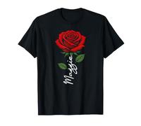 Maggie Personalized Rose Name Elegant Floral Women Girls T-Shirt