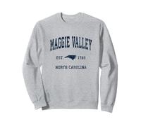 Maggie Valley North Carolina NC Vintage Athletic Navy Sports Sweatshirt