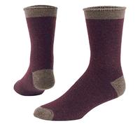 Maggie's Organic Merino Wool Snuggle Socks - Thermal Warm Socks for Women and Men - Holiday Wool Cozy Socks for Winter Season, Heather Rosewood, Medium