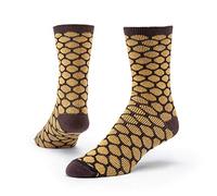 Maggie's Organic Natural Cotton Knee Hi & Dress Bee Keeper Socks, Bee Keeper - Honey/Blk, Medium