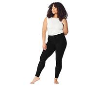 Maggie's Organics Cotton Base Layer Leggings - Ankle Length - Soft & Stretchy, Black, Large