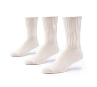 Maggie's Organics - Organic Cotton Classic Crew Socks - 3 Pairs - Unisex, Natural, Large