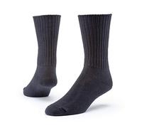 Maggie's Organics - Organic Cotton Crew Socks - 1 Pair Unisex, Black, Medium