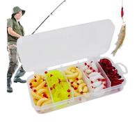 Maggot for Fishing - Bass 125 Fishing Maggot Lures, Wax Fly Lures, Soft Baits for Lake and Fresh Water, Ice Fishing, Alternatives in Live Tricks for The Sea