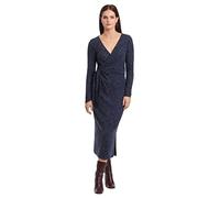 Maggy London Women's Sweater Knit Midi Dress, Navy Heather, 16