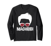 Maghribi Patriotic Morocco Boy Silhouette Moroccan Man Long Sleeve T-Shirt