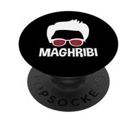 Maghribi Patriotic Morocco Boy Silhouette Moroccan Man PopSockets Adhesive PopGrip
