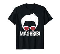 Maghribi Patriotic Morocco Boy Silhouette Moroccan Man T-Shirt