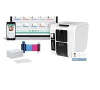 Magi-card Pronto 100 ID Card Printer & Complete Supplies Package with ID Software - Bronze Edition
