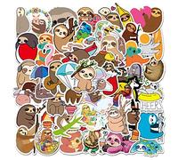 magi gift 50 pcs Waterproof Cute Aesthetic Sloth Stickers for Laptop, Water Bottles, Phone Case, Computer, Cars, Sloth Vinyl Decals Kids Party Favors