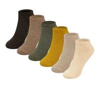 MAGIARTE Womens Pure Cotton Ankle Trainer Sock Moisture Wicking Deodorant Low Cut Size 7-11 multipack Foot Socks for Women 6 Pairs (Color#05L-UK)