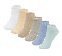 MAGIARTE Womens Pure Cotton Ankle Trainer Sock Moisture Wicking Deodorant Low Cut Size 7-11 multipack Foot Socks for Women 6 Pairs (Color#06L-UK)