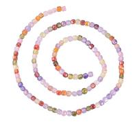 Magibeads 110Pcs 3.5x3.5mm Cube Cubic Zirconia Stone Beads Strand Faceted Crystal Stones Seed Beads Mixed Color Loose Spacer Small Gemstones for Bracelet Necklace Earring Jewelry Making Supplies