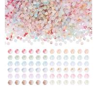 Magibeads 1200Pcs Faceted Bicone Glass Kandi Beads 4.5x3.5mm Frosted Crystal Colored Pastel Aesthetic Pony Beads for Crafts DIY Friendship Bracelets Earring Jewelry Making Supplies 12 Colors