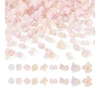 Magibeads 200Pcs Resin Cabochons Decorations Flower Butterfly Ornaments with Glitter Powder Summer Spring DIY Jewelry Making Keychains Hanging Decorations Phone Case Handmade Crafts Supplies