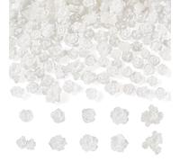 Magibeads 200Pcs White Resin Cabochons Decorations Gradient Flower Butterfly Ornament with Glitter Powder Birthday Anniversary DIY Jewelry Making Keychain Hanging Decoration Phone Case Handmade Crafts