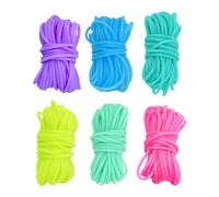 Magibeads 2mm Hollow Pipe Rubber Cord 5.47 Yards x 6 Rolls PVC Knitting Stitch Holders Rubber String Barber Cords for Knitting Sewing DIY Crafts Jewelry Making Supplies