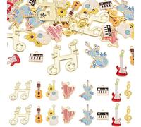 Magibeads 32Pcs Music Charms Musical Note Charms Alloy Musical Symbols Dangle Pendants Assorted Instrument Charm for Earring Necklace Jewellery Making Keychain DIY Crafts
